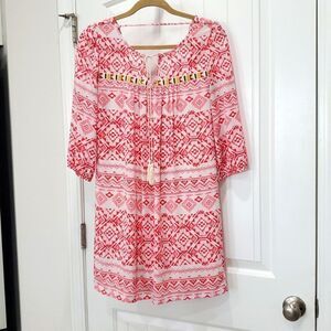 Pink Owl Aztec Print Mini Dress Boutique Size SMALL